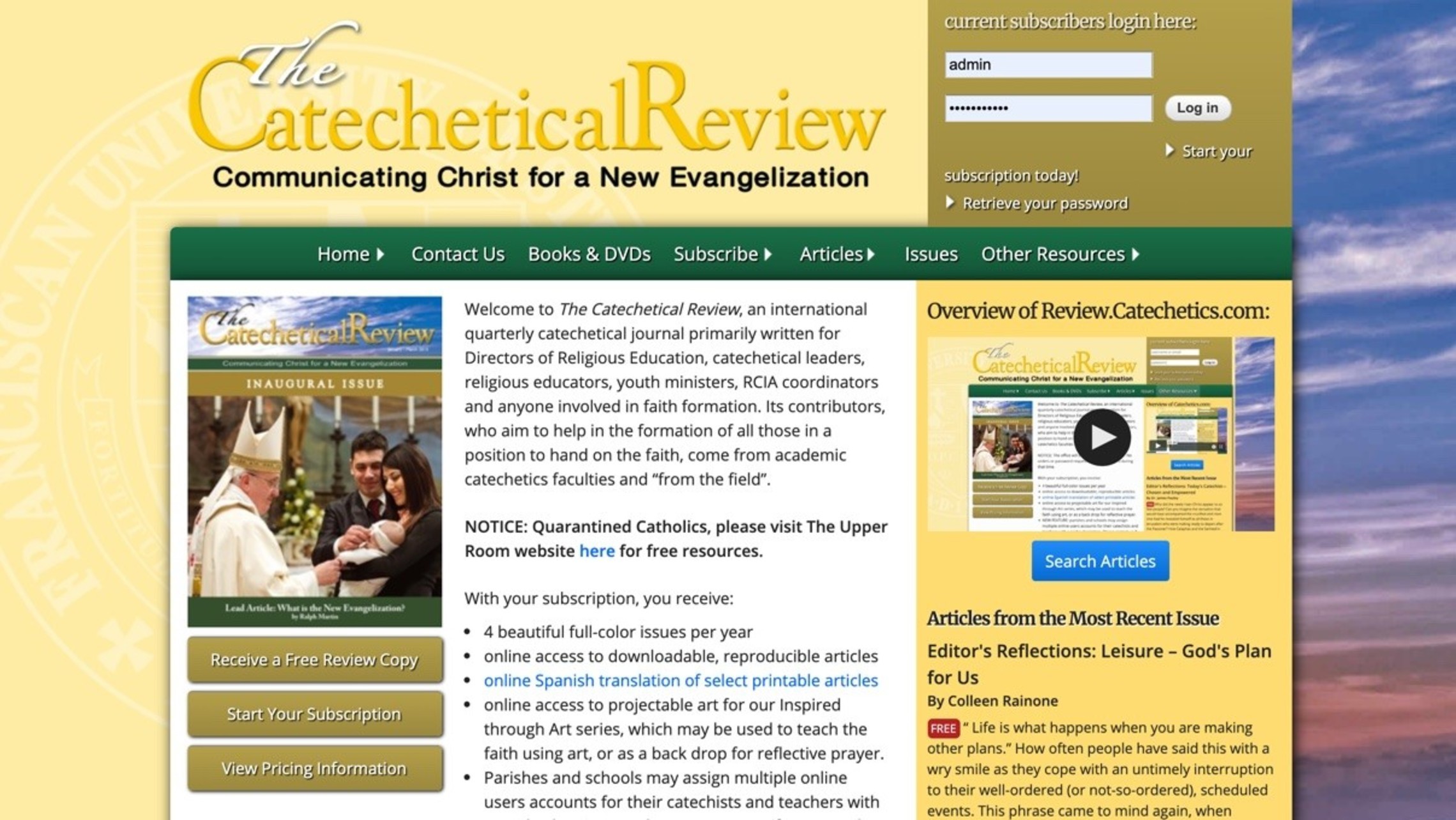 The Catechetical Review